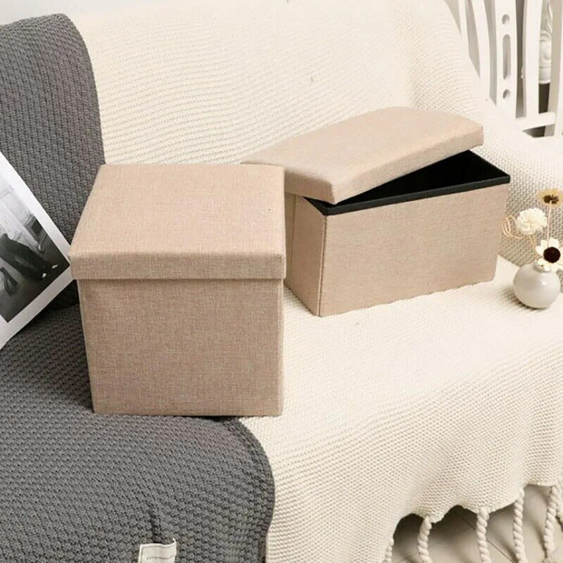 ottoman slipcover Free shipping imitation line stool bench with storage space  ottoman  children toy foldable bookcase footrest