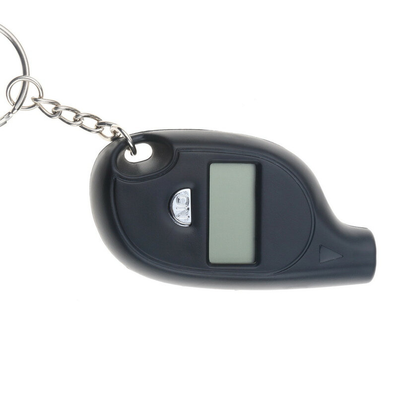 Medidor de presión de aire para coche y motocicleta, Mini llavero con pantalla LCD Digital, alarma de seguridad