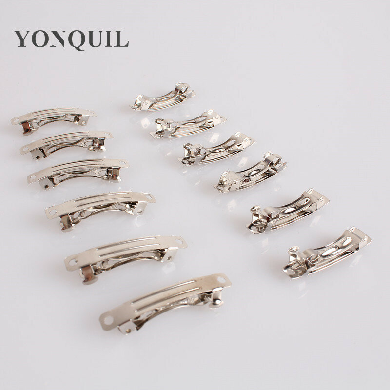 Women's Hair Accessories 300Pcs/Lot  40MM Rhodium Plated French Hair Barrette Clips Findings Iron DIY Hair Pins Clips Findings