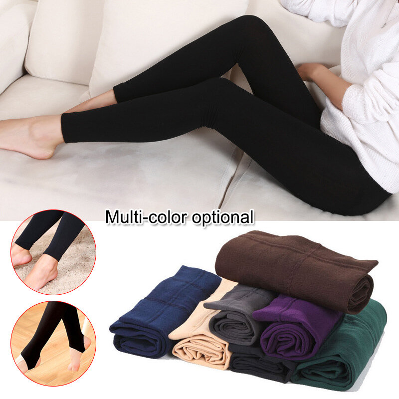 NYZ Shop-Leggings elásticos para mujer, pantalones térmicos ajustados con forro polar cálido para invierno