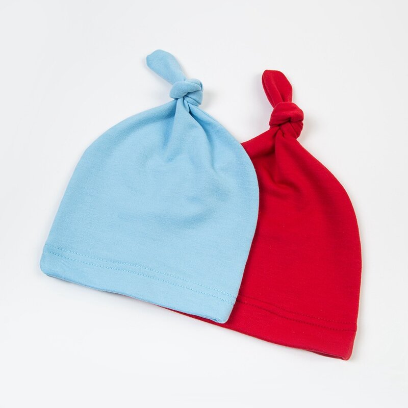 Turbante infantil, chapéu de mescla de algodão com nó, para recém-nascidos, gorro, acessórios para fotos de crianças