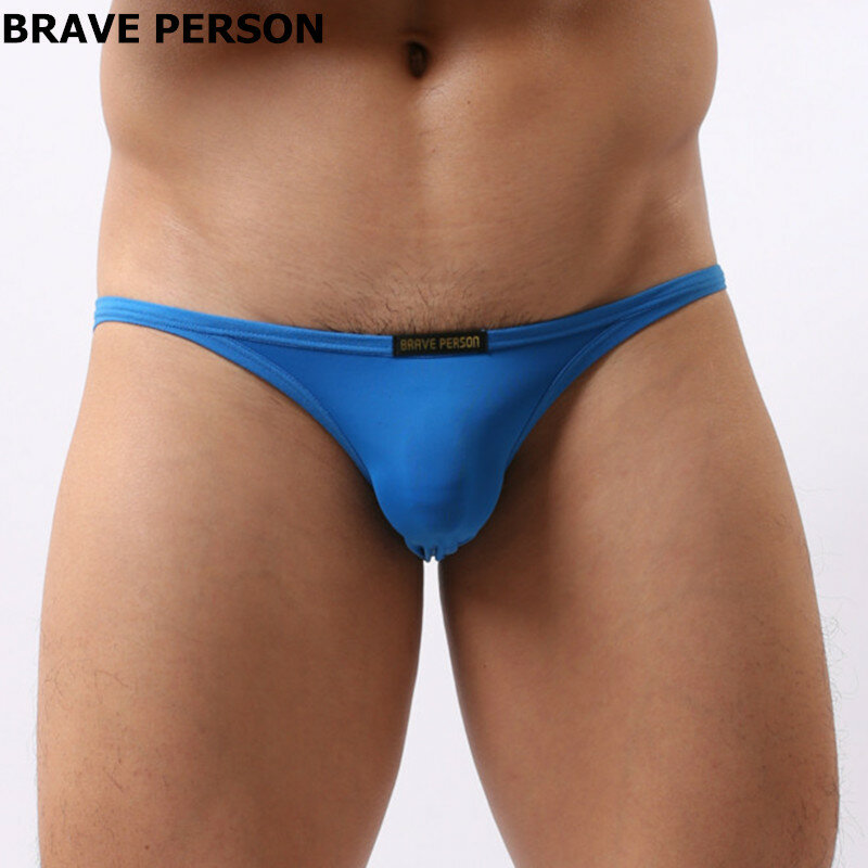 2019New Underwears Men Sexy Mini Briefs Low rise Smooth Nylon Male Underwear Briefs Brave Person