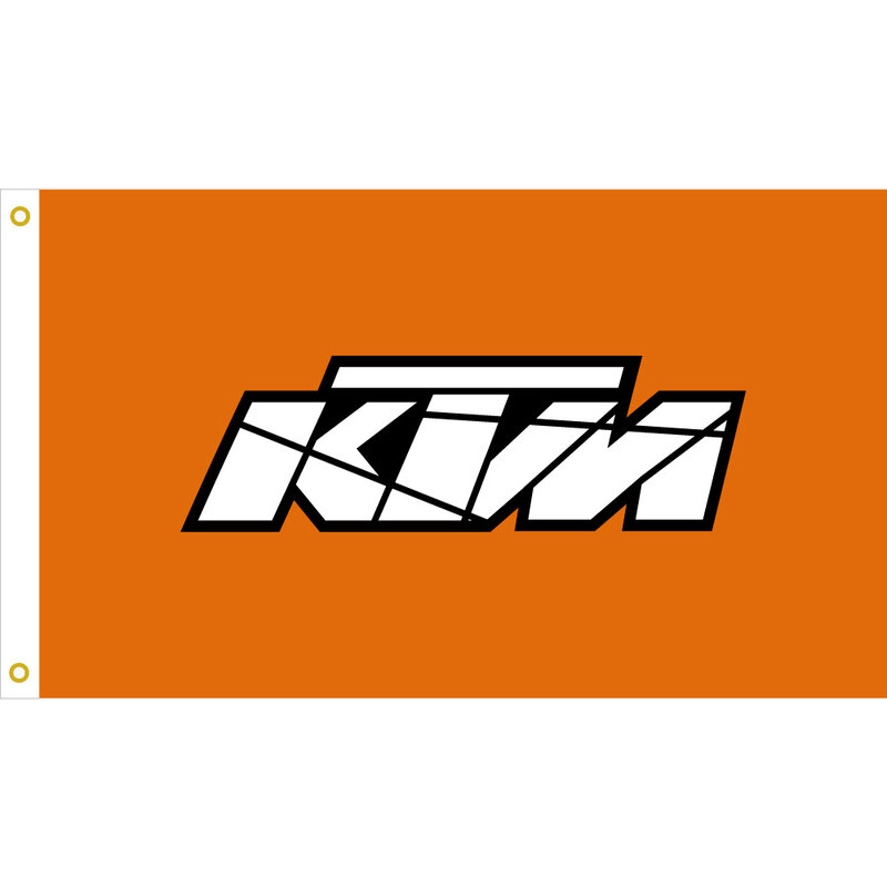 Bendera dan Spanduk KTM untuk Tim Balap Mobil 90*150Cm 3X5 Kaki Bendera & Dekorasi Poliester Gantung Terbang