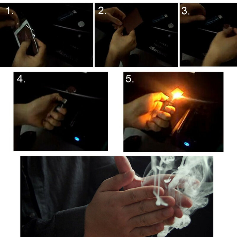 Acessórios de efeitos de fotografia, adereços de fumaça do dedo místico, acessórios de mágico fumaça do dedo