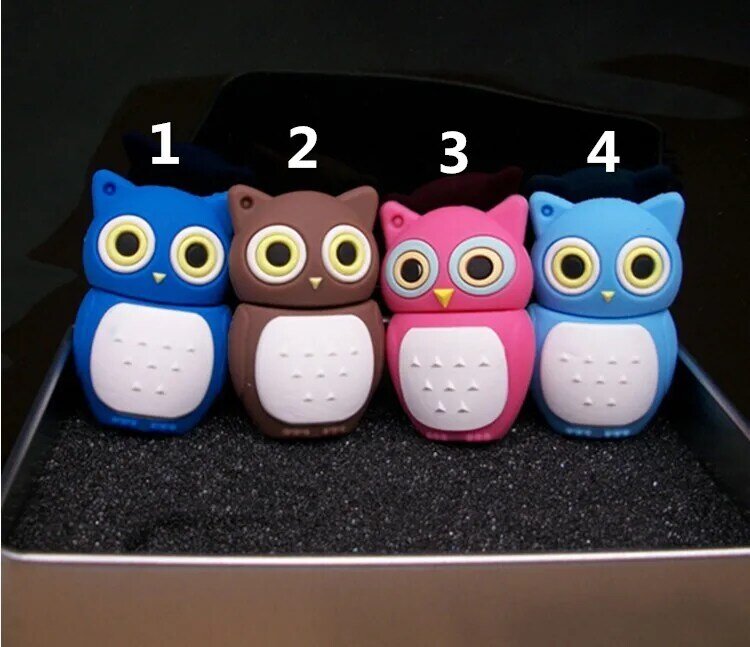 Owl-容量の新しいUSBフラッシュドライブ,100% 純正,USB 2.0,8GB,16GB,32GB,64GB,128GB,256GB