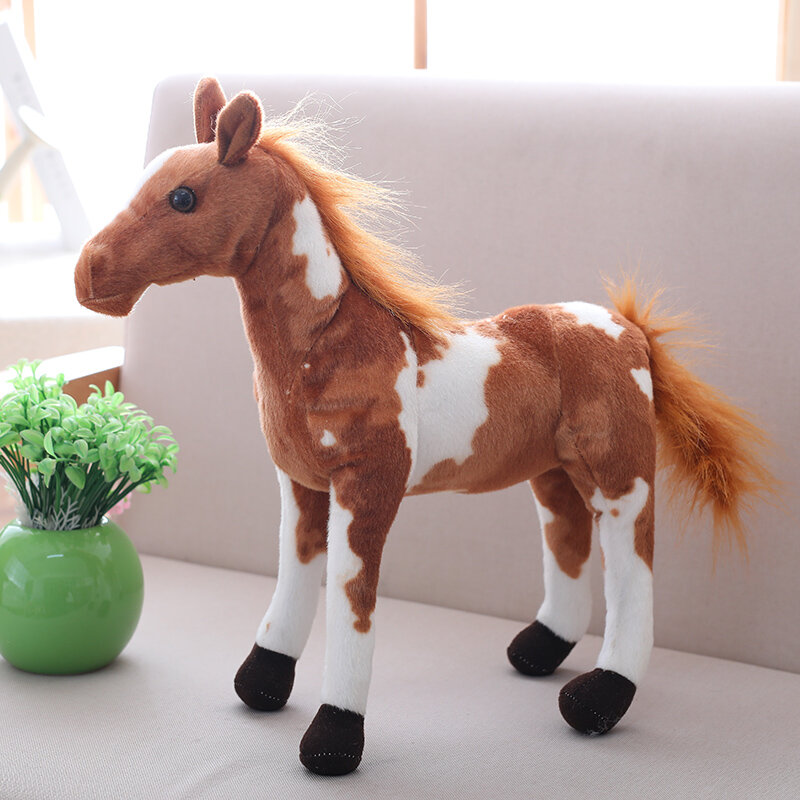 Simulazione cavallo di peluche artificiale animali di Peluche giocattolo bambola delle ragazze dei ragazzi di Compleanno per bambini regali di Natale del partito della decorazione della Casa