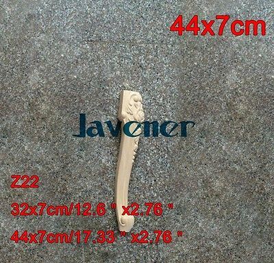 Z22 -44x7cm madeira esculpida onlay applique carpenter decal madeira trabalho carpinteiro mesa perna decoração
