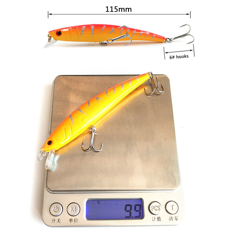 1 個/新釣り餌 3D 魚眼レンズ釣り餌ハード餌偽餌 11.5 センチメートル/10 グラム淡水釣りタックル