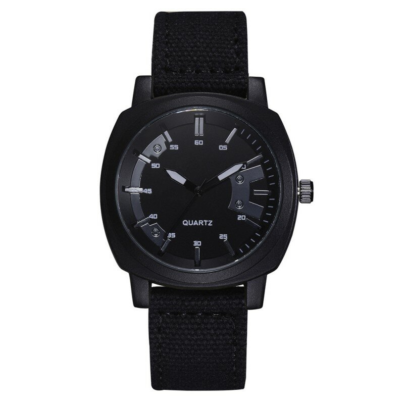 Prosty męski zegarek kalendarz data nylonowa pleciona bransoletka zegarek na rękę z paskiem, bransoletą analogowy zegarek kwarcowy wojskowy