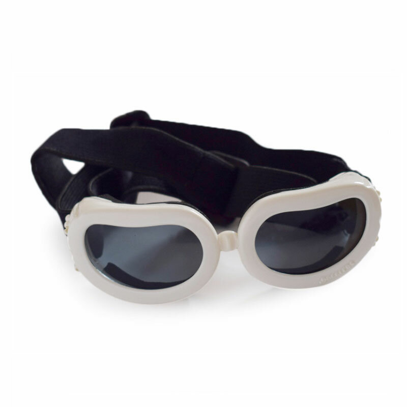 Regulowane okulary przeciwsłoneczne dla psa małe szczeniak gogle dla kota wodoodporne okulary wiatroodporne ochrona UV okulary przeciwsłoneczne artykuły dla zwierząt