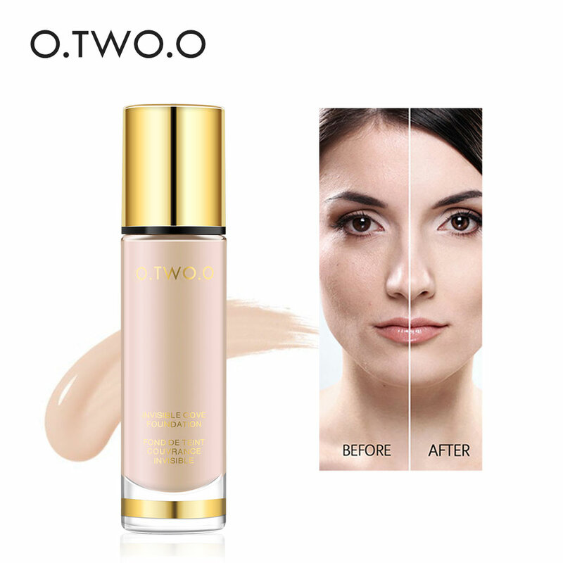 O.TWO.O Liquid Foundation Make Up Concealer Whitening Moisturizer Waterproof 30ml Foundation Primer Easy to Wear Soft Carrying