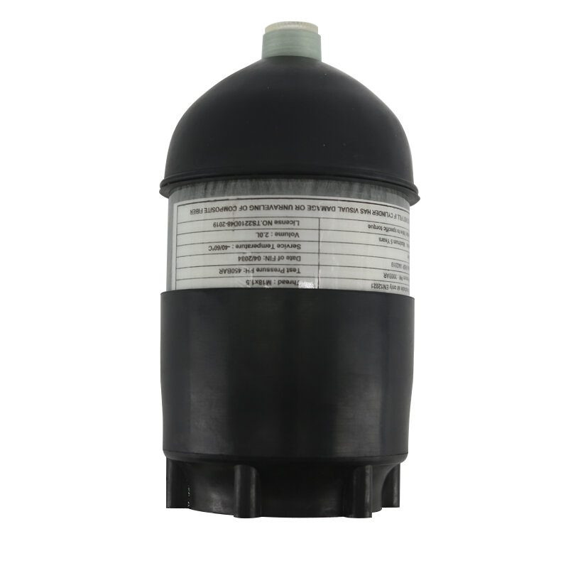 AC50201 2L CE tanque de buceo/buceo 4500psi cilindro de fibra de carbono Pcp Mini/comprimido/tanque de aire de Paintball/ pistola + Protector de goma