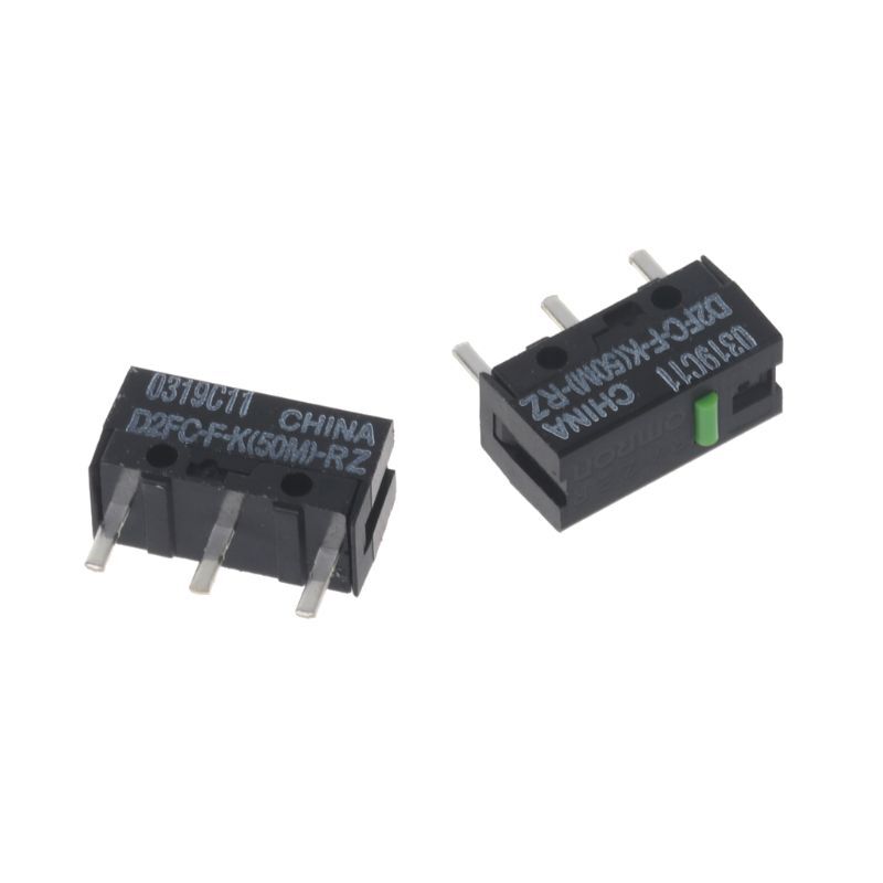 2 Pcs Original OMRON เมาส์ Micro Switch D2FC-F-K (50 M) - RZ สีเขียว Dot 50 ล้านคลิกอายุการใช้งานสำหรับ Razer