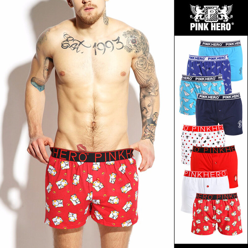 PINKHERO Mens Underwear Boxers Breathable Male Panties Underpants Comfortable Cotton Man Arrow Pants Boxershorts Boxer Shorts