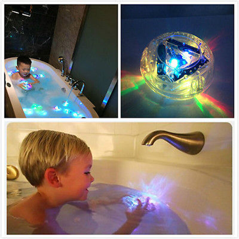 Luz led decorativa para crianças, brinquedo de banho em cores variadas para festa na banheira