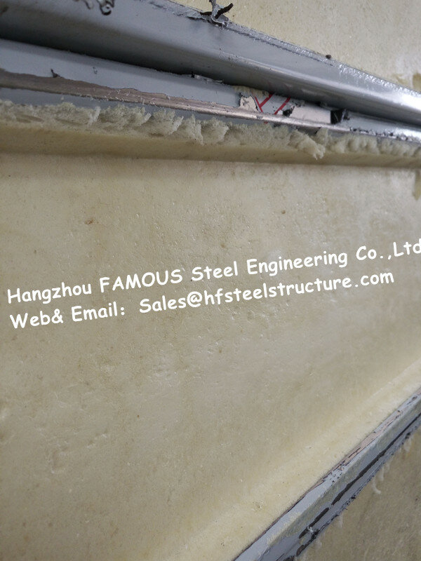Panel sándwich de Material de construcción clásico para cuarto frío, cámara de 1150mm, PU, para almacenamiento en frío y frío