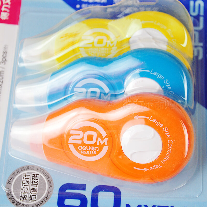 3 Pcs/Lot Cute Lovely Candy-Color Correction Tape for School Stationery & Office Supply & Student