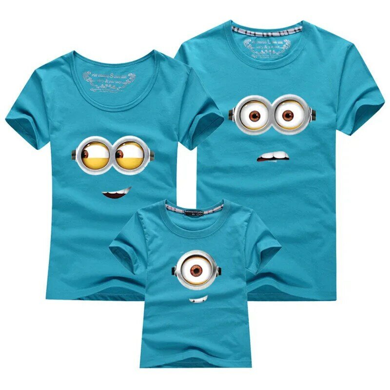 T-shirt de look familiar, roupas para mãe, pai, filha, filho, roupa superior, 13 cores, verão, 2021, 1 peça