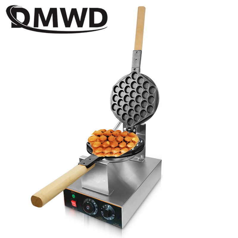 DMWD 110 V/220 V Elettrico Cinese Uovo Bubble Waffle Eggettes Soffio Della Torta di Ferro di Hong Kong Uovo Macchina Focaccina forno antiaderente Piastra