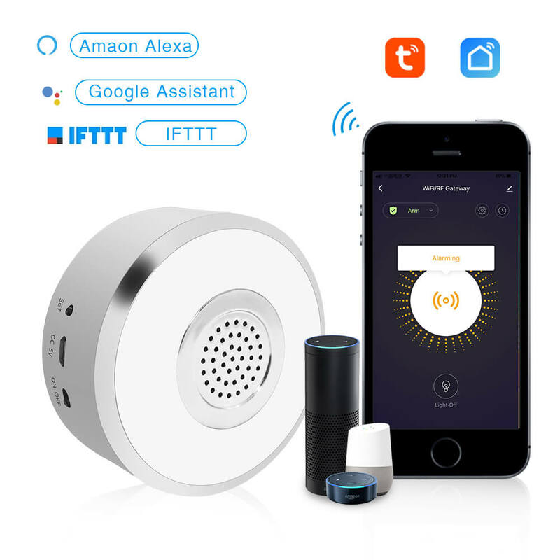 EACHEN-capteur d'alarme sirène sans fil | Intelligent, Wi-Fi, télécommande App (Tuya/SmartLife)