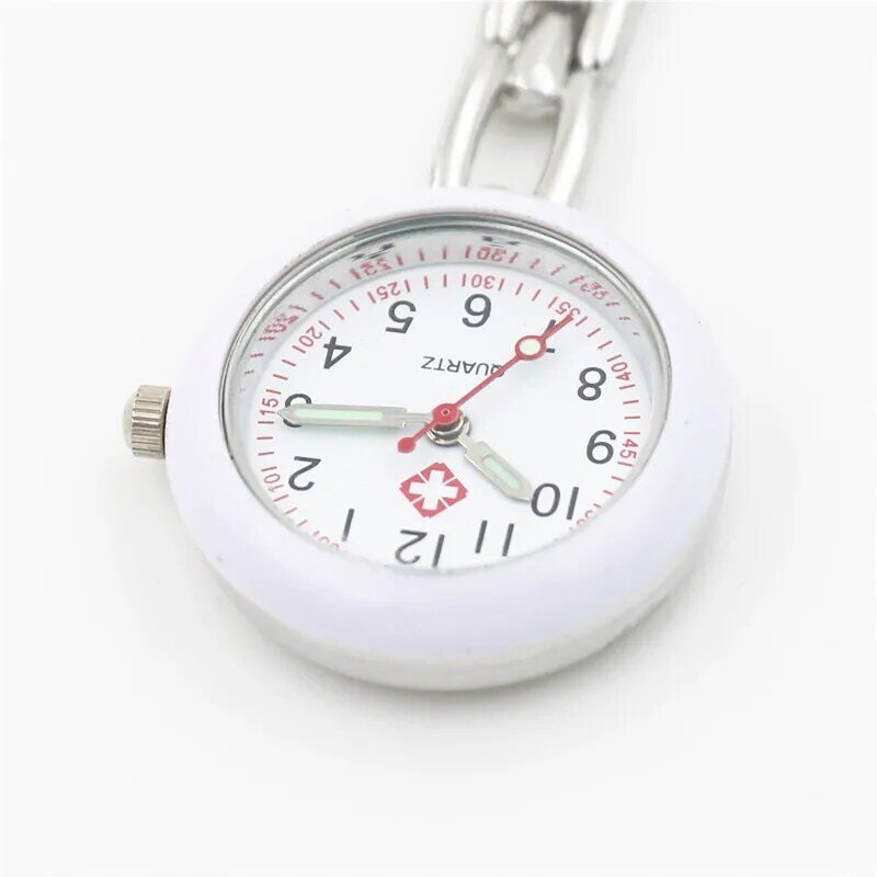 Montres à Quartz portables pour infirmières, avec Clip, pendentif broche croix rouge, poche suspendue, pour médecins, TT @ 88