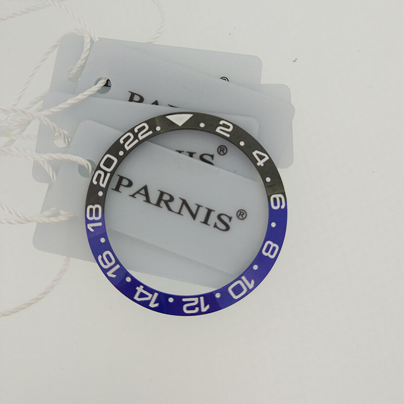 Bracelet en céramique, 38mm, pour montre originale, en aluminium rouge et noir, pour montre automatique Parnis 2020 PA2105