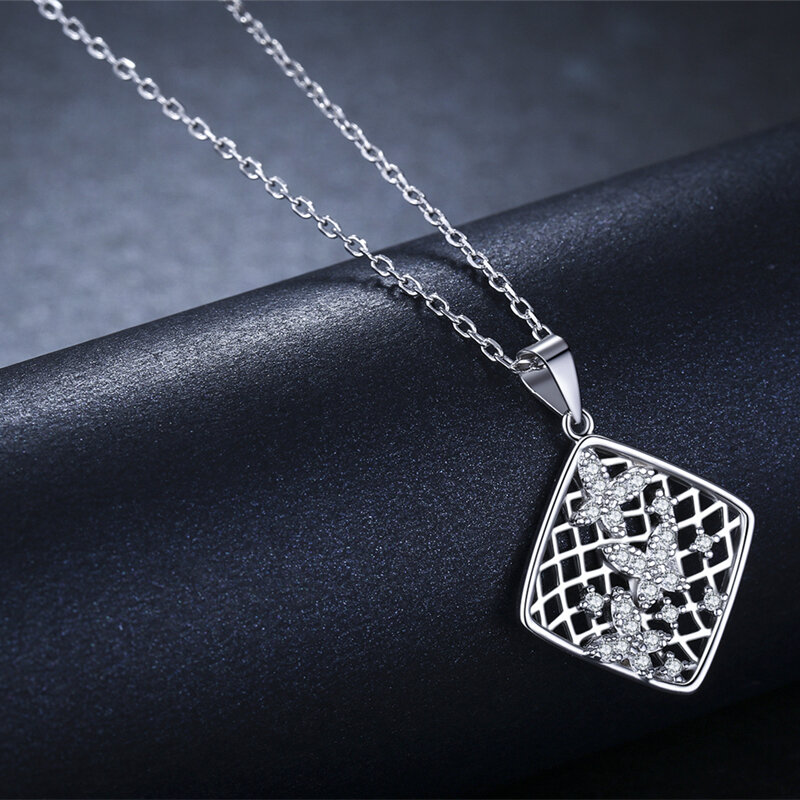Sodrov borboleta net recém chegados 925 prata esterlina jóias finas para as mulheres na moda engagement link chain colares & pingentes