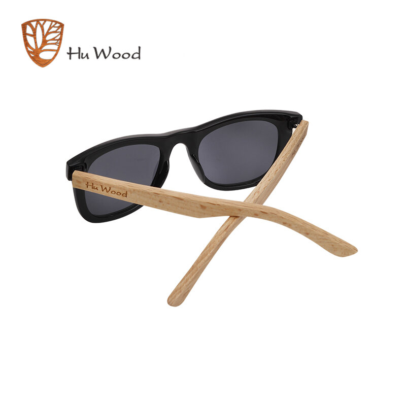 HU WOOD-نظارات شمسية للأطفال ، بإطار خشبي متعدد الألوان ، للأطفال ، الأولاد والبنات ، GR1001