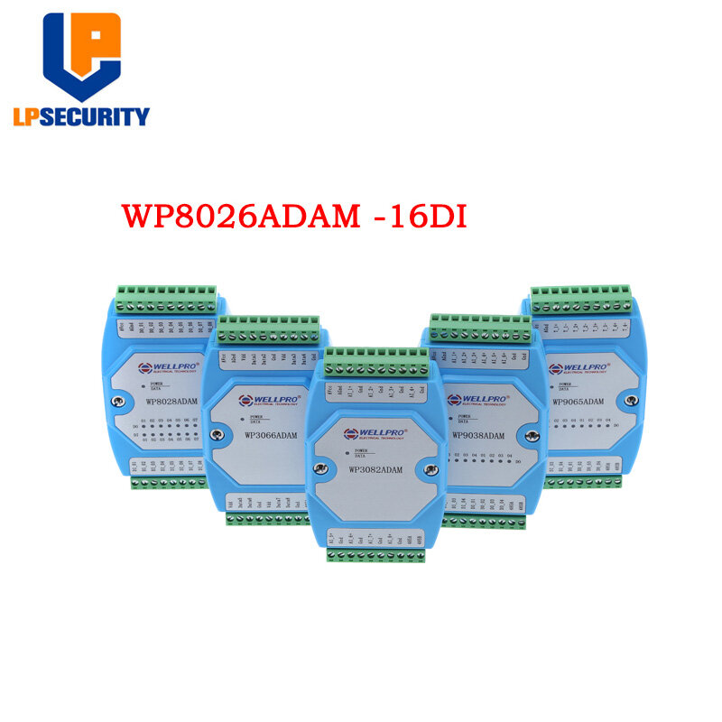 Module d'entrée numérique isolé à 16 canaux 16DI RS485 MODBUS RTU WP8026ADAM