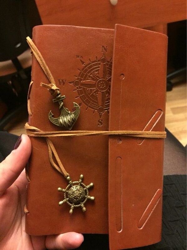 Notebook em espiral clássico, mais novo livro de diário vintage, pirata, ancoragens, couro pu, bloco de notas, substituível, natal, presente, diário de viajantes
