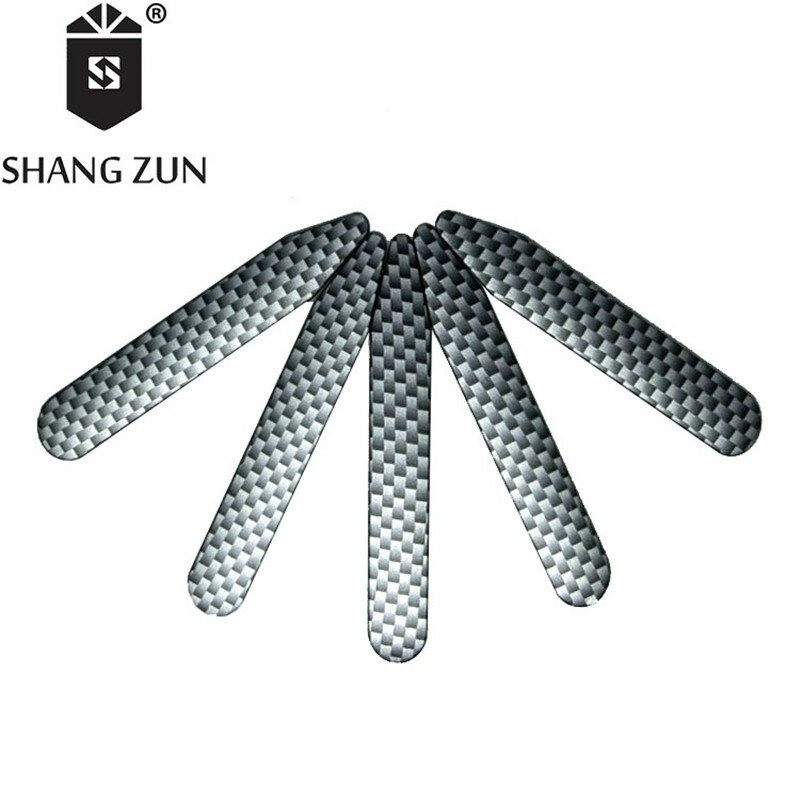 ZUN SHANH 14 Pcs Fabricantes de Transferência de Grãos de Madeira Impressão Gola Insere ABS Multicor Estadias de Colarinho para Os Homens