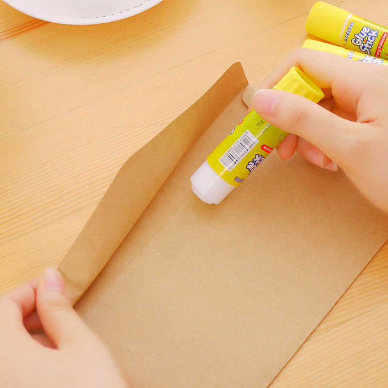 Coloffice-pegamento sólido amarillo de alta viscosidad, barra de pegamento sólido para tarjeta de papel de arte para el hogar, papelería, 1 unidad