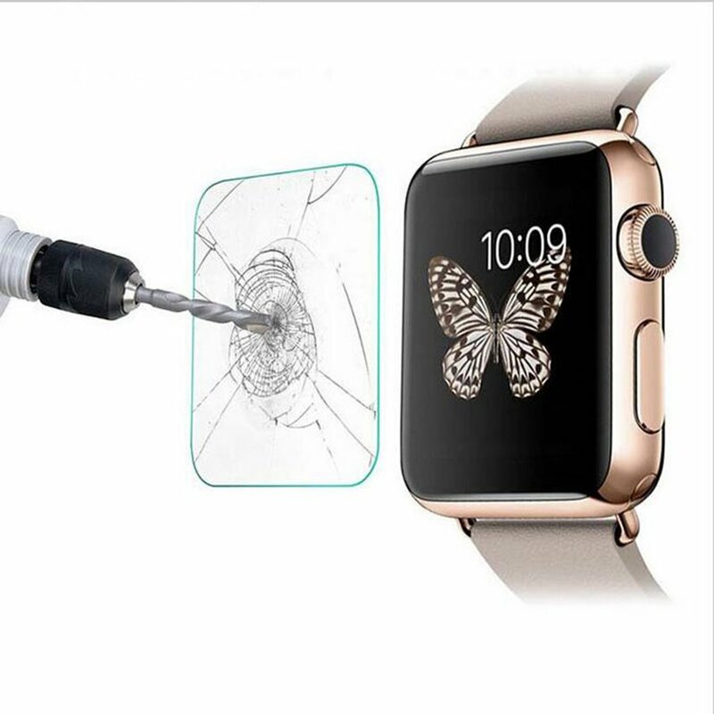 Película protetora ultrafina resistente a manchas película de vidro temperado adequada para apple watch 2019 para proteção do relógio