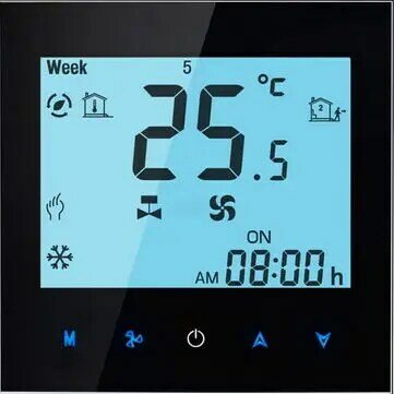 Touchscreen 5+2 Programmable Wifi Thermostat with Water Floor Heating Control Motorized Valve not Boiler by Android & IOS Phone