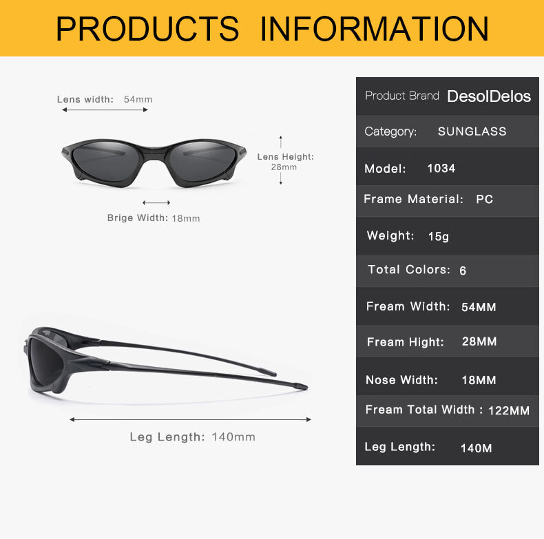 Gafas de sol polarizadas antideslumbrantes con diseño de marca 2019, Gafas de sol de conducción para hombre, Gafas de sol G106 para hombre