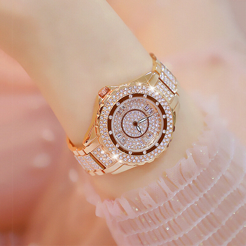 Relógios de quartzo feminino relógio de quartzo de luxo mulher relógio de diamante pulseira de aço inoxidável relógio de pulso senhoras presentes relogio feminino
