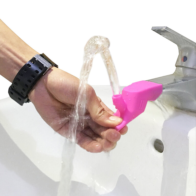 Nowy 1 sztuk silikonowy przedłużacz do kranu maluch dzieci woda osiągnąć kran gumowe mycie rąk łazienka akcesoria kuchenne narzędzia