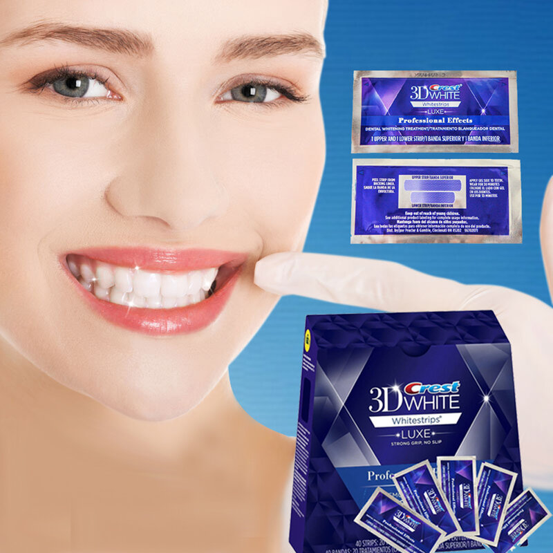 5 Pouch/10 Strips Crest 3D White Whitestrips LUXE Original Professional Effects Teeth Whitening Strips Tooth Bleaching Gel