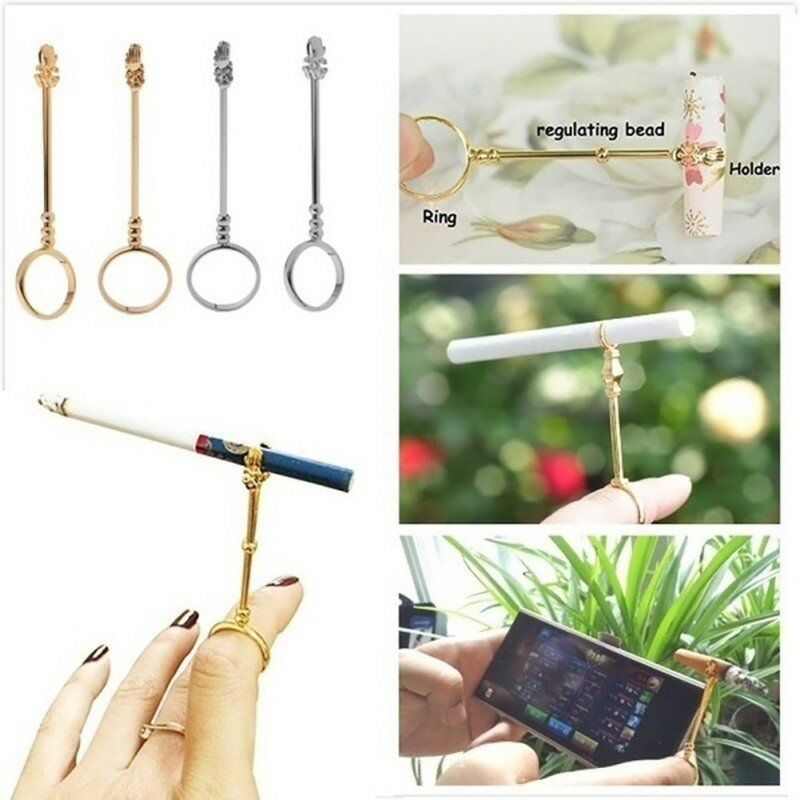 Smoking Cigarette Finger Ring Smoker Cigarette Hand Holder for Lady Personality Gift smoking Accessories Cigarette Holder Ring