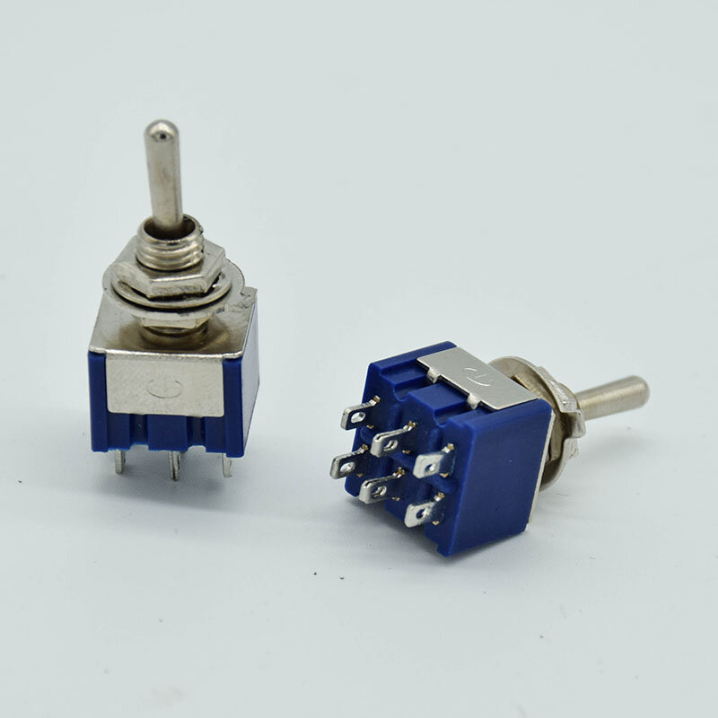 Mini botão liga/desliga para 5 pol., interruptor de alternância com 3 posições ac 125v/6a 250v/3a spdt mts203 spdt