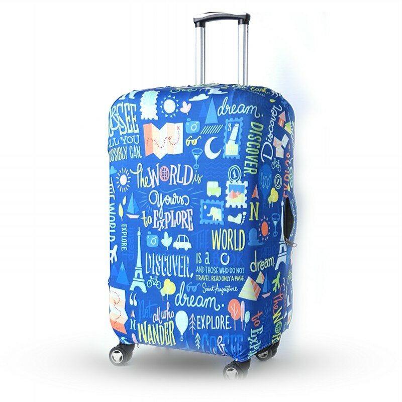 OKOKC Retro czerwony podróży bagażu sprężystym walizka ochronna pokrywa stosuje się do 19 ''-32'' walizka, akcesoria podróżne