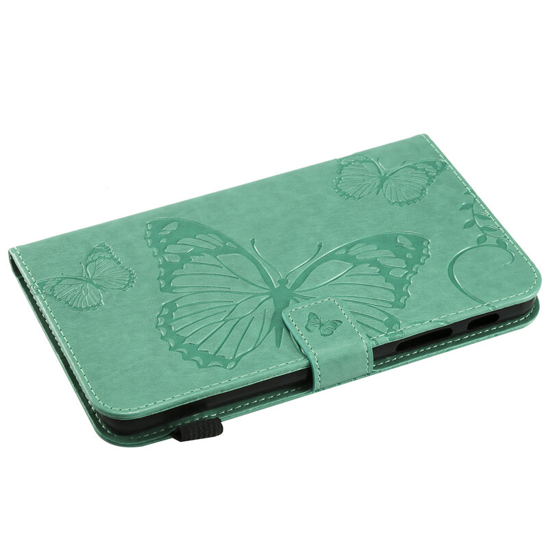 Butterfly Embossed Leather Wallet Flip Tablet Case Cover Bags Skins Shell Coque Funda For Samsung Galaxy Tab A 7.0" SM-T280 T285