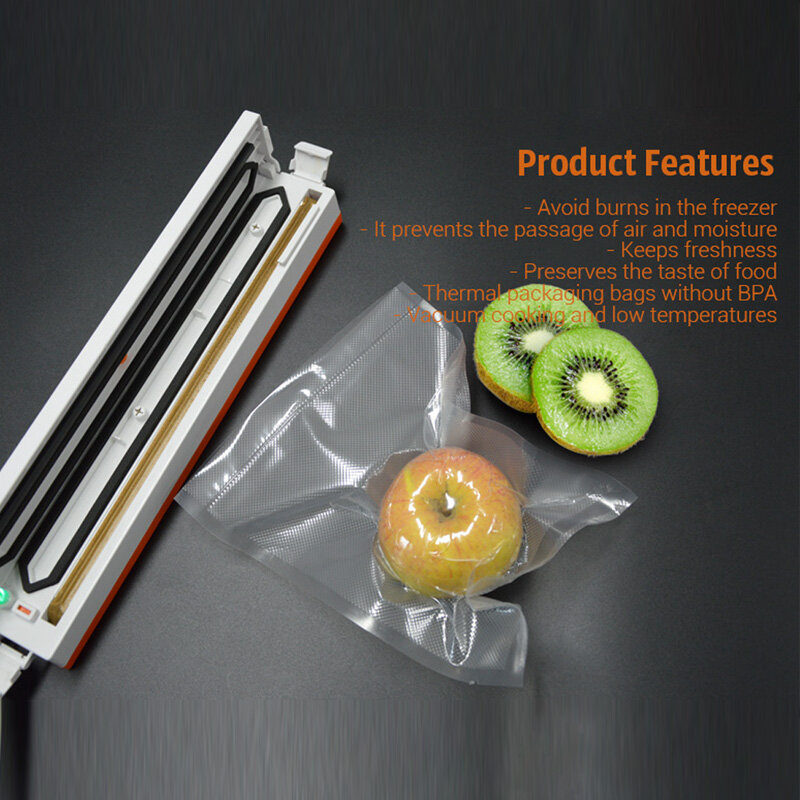 TINTON LEBEN Vakuum Lebensmittel Sealer Mit 5 Rollen Vakuum Versiegelung Tasche (12X500cm,15X500cm,20X500cm,25X500cm,28X500cm)