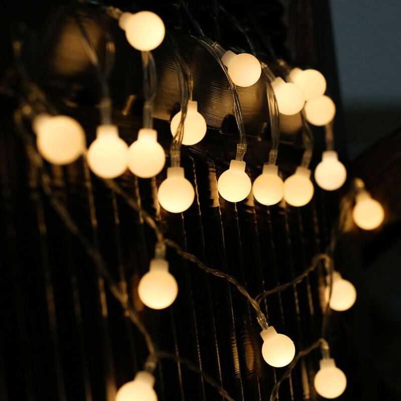 20 LED Mini Ball String ไฟ Fairy Garland 1.5M 3.5M แบตเตอรี่ดำเนินการ String Lamp Home Party งานแต่งงานไฟตกแต่ง