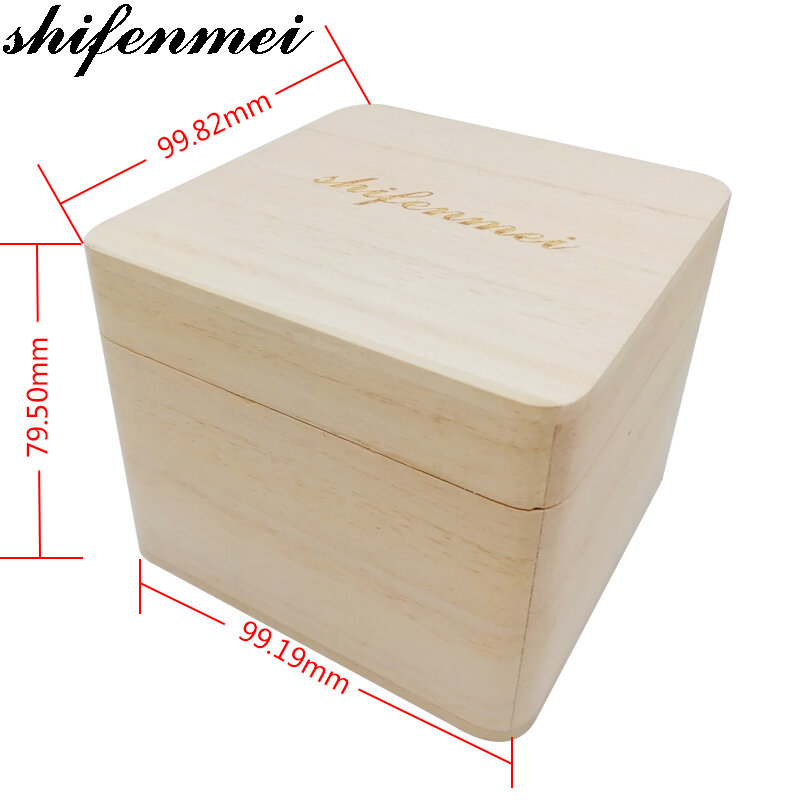 Shifenmei caixa de madeira para relógio, caixa de relógio personalizável para relógio, caixa de presente profissional à prova d'água para relógio de pulso para homens e mulheres