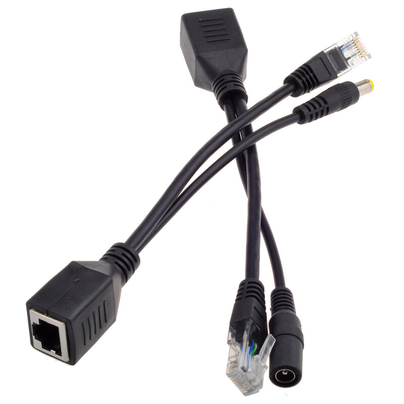 GADINAN-Cable de interruptor adaptador POE, divisor con pantalla, inyector, fuente de alimentación de 12-48V, combinador separador de sintetizador, 10 piezas (5 pares)