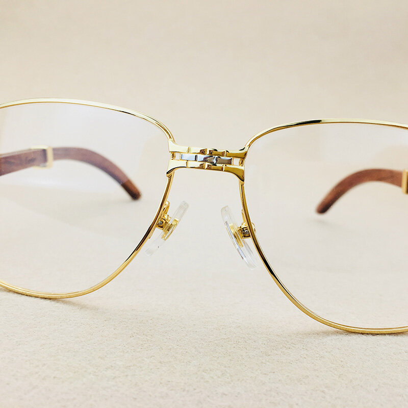 Gafas de sol clásicas para hombre 2018, gafas de sol de lujo de madera para hombre, marca de diseñador Carter, de vidrio transparente gafas con montura, prescripción de relleno