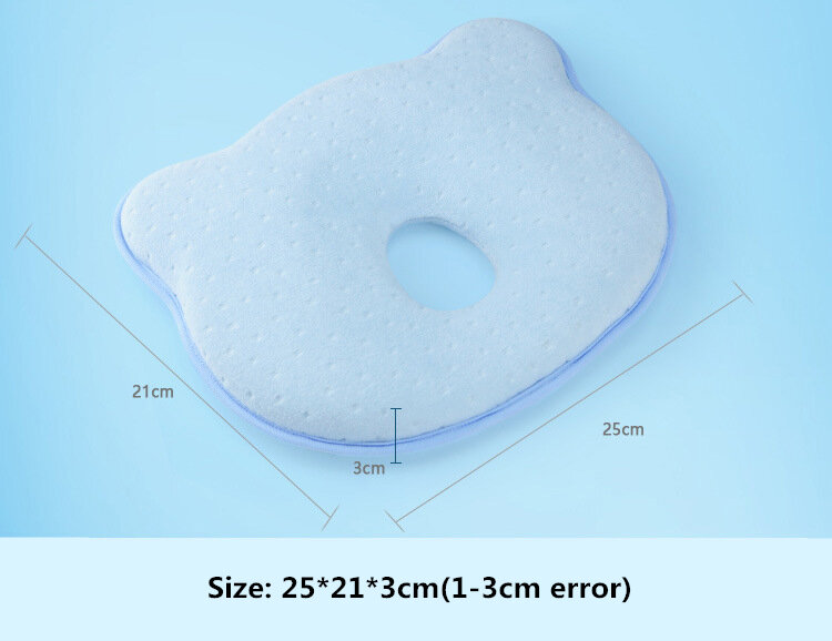 Baby Pillow Memory Foam Baby Shaping Pillow Newborn Head Protection Cushion Pillow Anti-rollover Kids Sleep Head Positioner 0-1Y