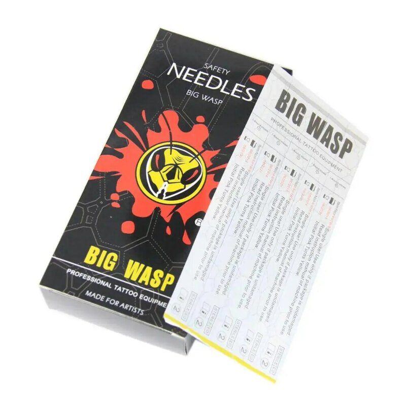 BIGWASP Premium Quality Tattoo Needles 9 Round Liner (9RL) Disposable & Sterilized - 50pcs/box