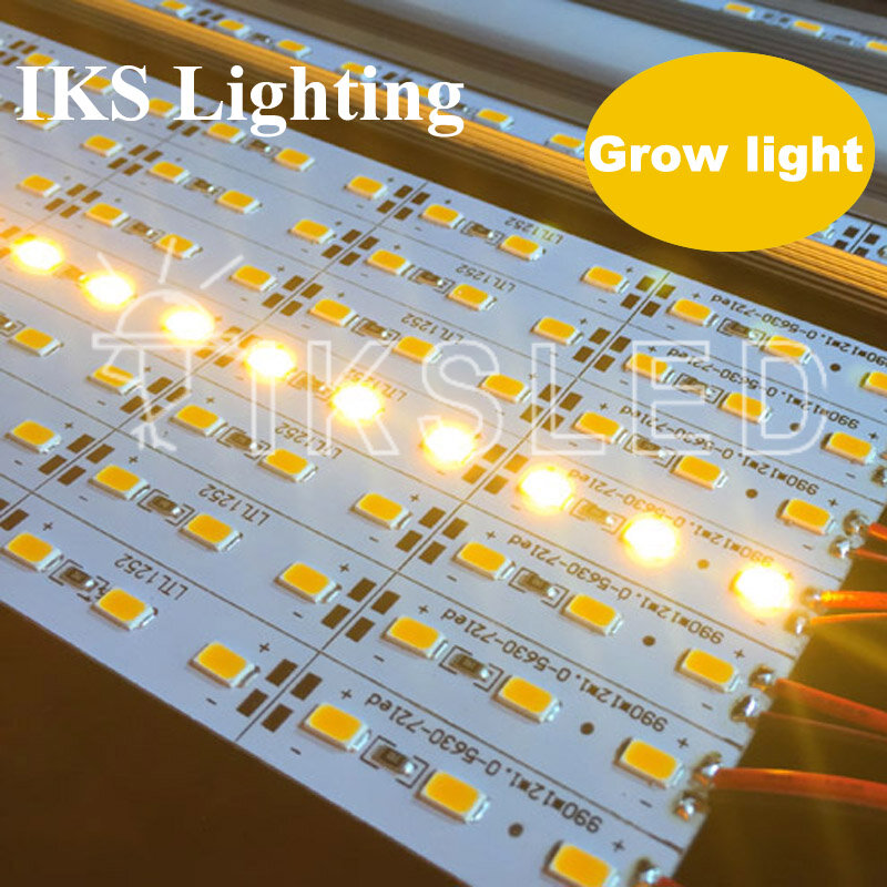 Tira de luces led SMD 5730 para cultivo de plantas y flores, luz de color amarillo de espectro completo 5730, 5 uds. X 50cm